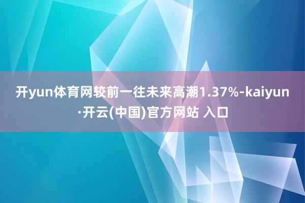 开yun体育网较前一往未来高潮1.37%-kaiyun·开云(中国)官方网站 入口